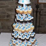 00 - a a Falling Hydrangea cupcake tower