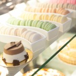 French macarons and mini mousse cakes