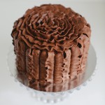 Ruffle chocolate cake