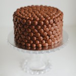 Pearl piped chocolate cake